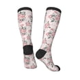 thumbnail image 4 of Daiia Sports Socks Rose Flowers Printed Novelty Crew Socks for Men Women Knee High Socks Cotton Socks Soft & Breathable Support Unisex Socks, 4 of 9