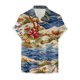 thumbnail image 2 of Camisas De Sport Para Hombre Camisa para hombre Camisa de playa de manga corta holgada informal (Blue, XL), 2 of 4