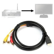 HDMI to RCA Cable HDMI Male to 3 RCA AV Cable Cord Adapter Transmitter for HDTV DVD HD 1080P 5Ft 1.5M