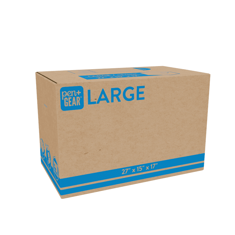 Pen+Gear Large Moving Boxes, 27L x 15W x 17.5H, Kraft