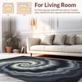 thumbnail image 2 of ODIKA 5' x 7' Machine Washable Non-Slip Area Rug, Op Art Spiral High Traffic Rug, Gray, 438297, 2 of 7