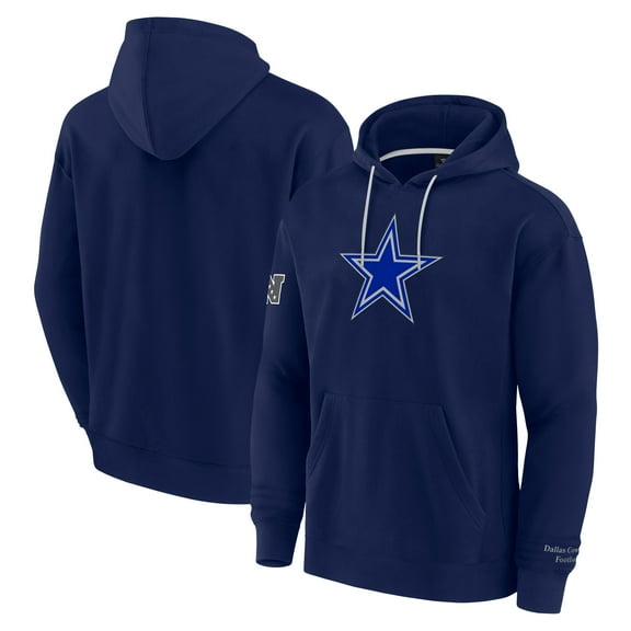 Men's Fanatics Navy Dallas Cowboys Elements Pace Pullover Hoodie