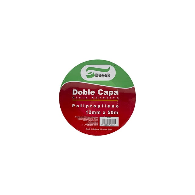 Cinta Adhesiva Doble Cara Polipropileno 12 mm X 50 M
