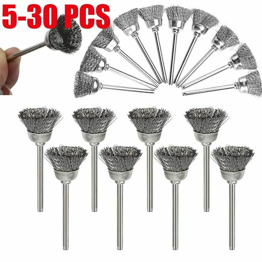 10PC Stainless Steel Wire Brush Set Dremel Tool rotary die grinder removal wheel 