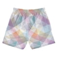 thumbnail image 2 of Pastel Checkered Pattern Swim Trunks Board Shorts Beach Pants Bathing Bottoms S, 2 of 8