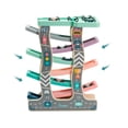 thumbnail image 3 of Wooden Car Ramp Racer Car Race Track For Toddlers With 8 Wooden Racing Cars Race Track, 3 of 8