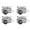 Transparent Black, variant on 4PCs with Brake Adhesive Universal Wheel Casters Stainless Steel Beads 360 ° Rotation Type Furniture Casters Roller