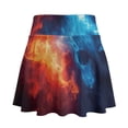 thumbnail image 6 of FUIALDOLG Blue and Red Fire Flames Tennis Skirts for Women High Waisted Athletic Skirt with Shorts Stretchy Golf Skorts with Pocket Casual Summer Shorts Sportwear,XL, 6 of 8