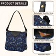thumbnail image 3 of Iauyy Women's Handbag Removable Shoulder Satchel Bag-Polyester and PU leather ，The Glowing Fireflies, 3 of 7