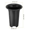 thumbnail image 2 of Uxcell 6.7" Plastic Orchid Pot with Holes Garden Plant Container, Black 4 Pack, 2 of 5