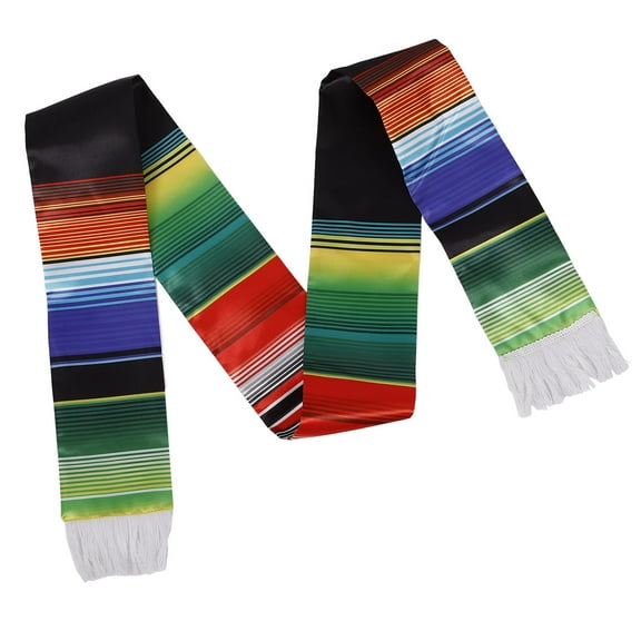HAMPPLIES Multi Colored Mexican Graduation Stole 1Pack Long Ribbon Cloth For Parties