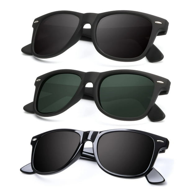 Gafas de sol KALIYADI polarizadas con acabado mate y bloqueo UV (paquete de 3)