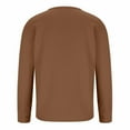 thumbnail image 3 of gbyLJF Men's Hoodless Sweatshirt Loose Fit Solid Color Round Neck Top Lightweight Long Sleeve Casual Pullover Shirts, 3 of 5