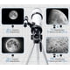 thumbnail image 3 of Telescopio 80 mm Apertura 600 mm - Telescopio refractor portátil astronómico Revestimientos totalmente multicapa de alta transmisión Montura AZ con trípode Adaptador para teléfono Bolsa de transporte, 3 of 5