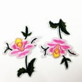 thumbnail image 3 of 1 par de parches bordados de flores para coser, apliques para planchar, coser en ropa, para decoración, rosa, 3 of 5