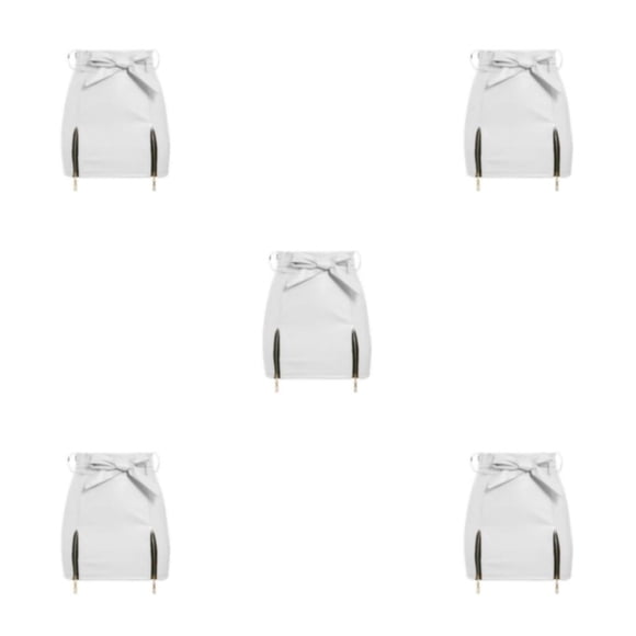 Qarigey de cintura alta para mujer, fiesta para niñas, banquete, viaje, playa, algodón, moda, faldas, ropa, regalo de cumpleaños, blanco XL Type2 NO2