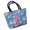 Blue, variant on NUZYZ Rose Flower Printed Women Canvas Big Capacity Shopping Handbag Tote Shoulder Bag