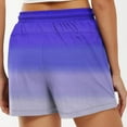 thumbnail image 4 of Qulqfy High Waisted Summer Shorts for Women Bermuda Resort Wear Blue Stretchy Lounge Beach Comfy Casual Shorts L, 4 of 5