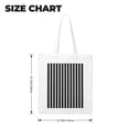 thumbnail image 2 of Lightweight Thin Tote Bags, Black Stripes Canvas Tote Bag, Small Reusable Grocery Bags for Daily Use, 2 of 9