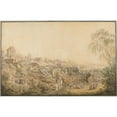 thumbnail image 2 of Zygmunt Vogel 14x11 Black Ornate Wood Framed Double Matted Museum Art Print Titled: View of Warsaw from the Side of the Gardens in the Saint Casimir's Monastery (1819), 2 of 5