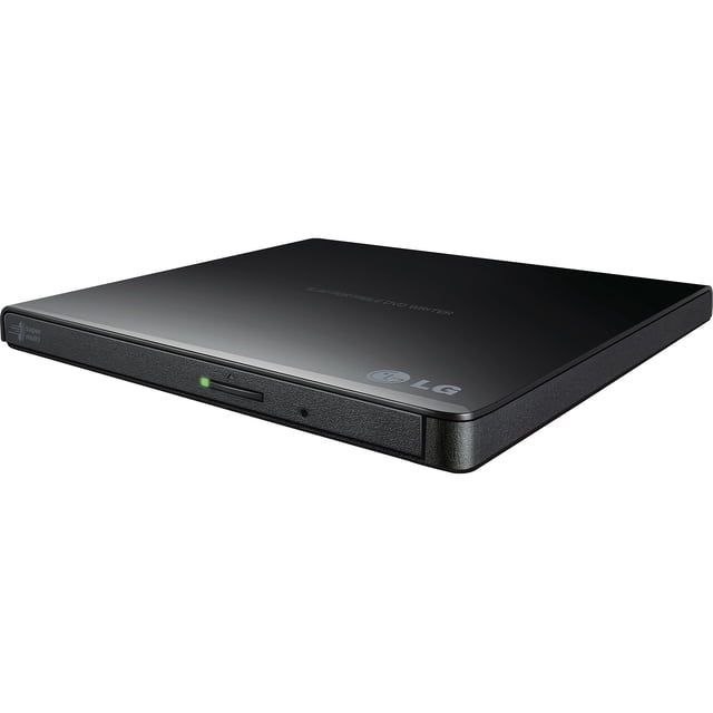 Unidad grabadora de DVD portátil LG GP65NB60 8X USB 2.0 Super Multi Ultra Slim Unidad externa +/-RW con soporte M-DISC - Negro
