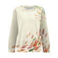 thumbnail image 4 of MVRLSH Essentials Hoodies for Women Graphic Print Crewneck Long Sleeve Casual Fashion Oversized Spring Fall Layering Daily Outfit Match Sweatshirt Green - XL, 4 of 7
