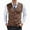 Brown, variant on uikmnh Vests for Men's Knit V-Neck Sweater Vest Slim Fit Button Up Cardigan for Layering Business Casual and formal Attire Versatile All Season Wear Size:XL