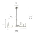 thumbnail image 3 of Elan Lighting - Priam - 70W 6 LED Medium Chandelier In Minimalist Style-17.5, 3 of 6
