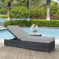 thumbnail image 2 of Pemberly Row  Patio Chaise Lounge in Canvas Gray and Chocolate, 2 of 4