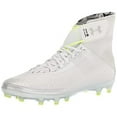 thumbnail image 2 of Under Armour Men's Highlight Mc Football Shoe, White (106)/Metallic Silver, 10, 2 of 7