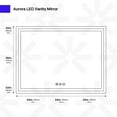 thumbnail image 4 of Ozarke Aurora LED Vanity Mirror with Aluminum Frame, Anti-Fog Feature and 3 Key Touch Control - Medium, 4 of 10
