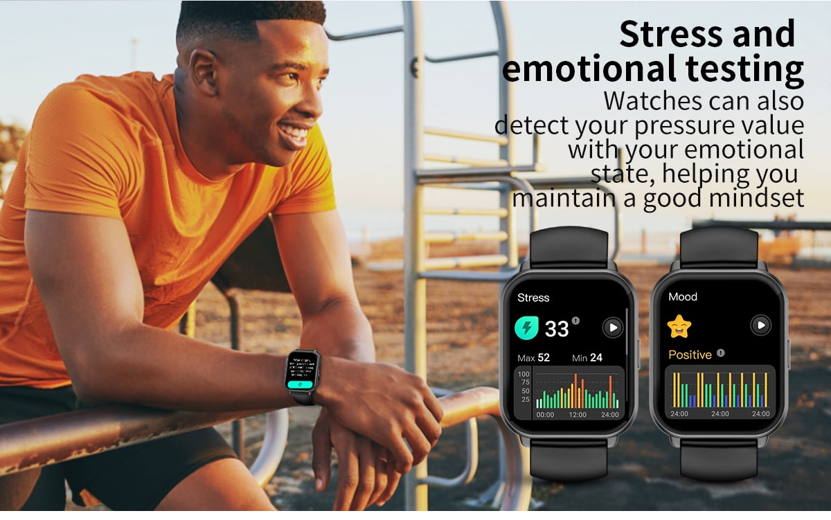 SupDevice Smart Watches with BT Call/Message Reminder, 1.85" HD Touch Screen, 100+ Sports/Fitness Tracker, Music Control (PINK)