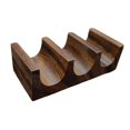 thumbnail image 1 of jifeng Wooden Tacos Holder Food Display Food Serving Stand Taco Rack for Restaurant Triple, 1 of 9