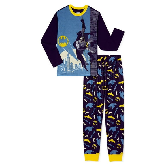 Batman Boys Long Sleeve Pajamas Set, 2-Pieces, Sizes 4-12