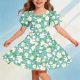 thumbnail image 2 of Piuwrlz Back to School Dresses Girls Uniform Preppy Dress A-Line Princess Skirts Green Size 15-16 Years, 2 of 8