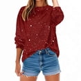 thumbnail image 4 of Wdfiry Women's Plus Size Sweatshirts Oversized Printing Pullover Tops Crewneck Long Sleeve Casual Fall Winter Sweatshirts, 4 of 8