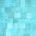thumbnail image 1 of Ahgly Company Indoor Square Abstract Light Blue Contemporary Area Rugs, 6' Square, 1 of 4