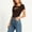 *Coffee, variant on Women's Square Neck Cutout Short Sleeve T-Shirt,Casual Solid Color Slim Fit Blouse Wine,Women's Plus L