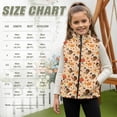 thumbnail image 6 of Xoenoiee Turkey Pumpkin Maple Leaves Print Girls Lightweight Vest with Pockets Thanksgiving Zip Up Stand Collar Jacket Sleeveless Winter Warm Vests Outerwear, Size 7-8 Years, 6 of 7
