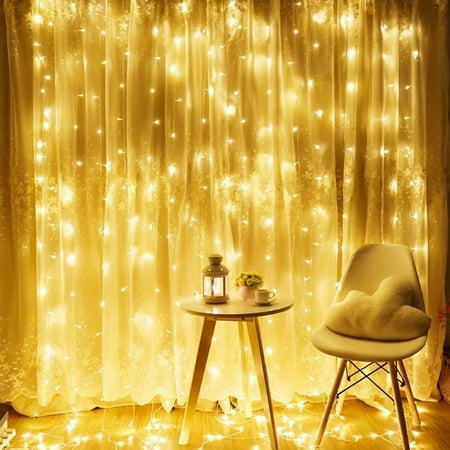 TORCHSTAR 9.8ft x 9.8ft LED Curtain Lights, Starry ...