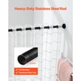 thumbnail image 5 of VEVOR Shower Curtain Rod,28-76 Inches, 1 Inch Diameter, Adjustable Spring Tension Stainless Steel Telescoping Rod with Holders, No Drilling Non-Slip for Bathroom, Closet, Window, Room Divider, Black, 5 of 9