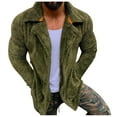 thumbnail image 5 of TAIAOJING Men's Jacket Winter Casual Plush Solid Turn-Down Collar Long Sleeve Hooded Zipper Button Pocket Streetwear Coat, 5 of 8