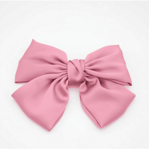 VONTER 1PCS Big Pink Hair Bows Decorative Hair Clips Butterfly Barrettes Silk Hair Bow Satin and Spring Clip Hairpins for Lady Girls Long Hair Style VONTER 1PCS Big Pink Hair Bows Decorative Hair Clips Butterfly Barrettes Silk Hair Bow Satin and Spring Clip Hairpins for Lady Girls Long Hair Style