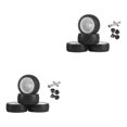 thumbnail image 3 of Transemion Front Rear Buggy Tires 1:10 Car Crawler Parts Glued Accessories DIY for HSP White 2Set, 3 of 6