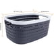 thumbnail image 2 of Paquete de 5 cestas de almacenamiento de plástico, caja de almacenamiento, cubo de almacenamiento para oficina, baño, cocina y armario - 300 x 210 x 135 mm (gris oscuro) Vhermosa XZB-0352, 2 of 7