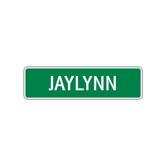 Jaylynn Girls Children Name Letter Printed Novelty Plaque Decoration Label Indoor Outdoor Unique Wall Aluminum Metal Sign 4"x13.5"