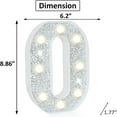 thumbnail image 5 of Colorful Light Up Letters, Silver LED Marquee Letter Lights Battery Operated,16 Colors Glitter Alphabet Letter Sign for Girls Birthday Party Wedding Bedroom Decoration, Letter O, 5 of 5