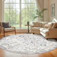 thumbnail image 3 of Area Rug x Vintage Rug Indoor Washable Rug Retro Accent Rug Distressed Carpet Multi Floral Print Country Boho Rug Non Slip Kitchen Bedroom Living Room Dining Room Office, 3 of 9