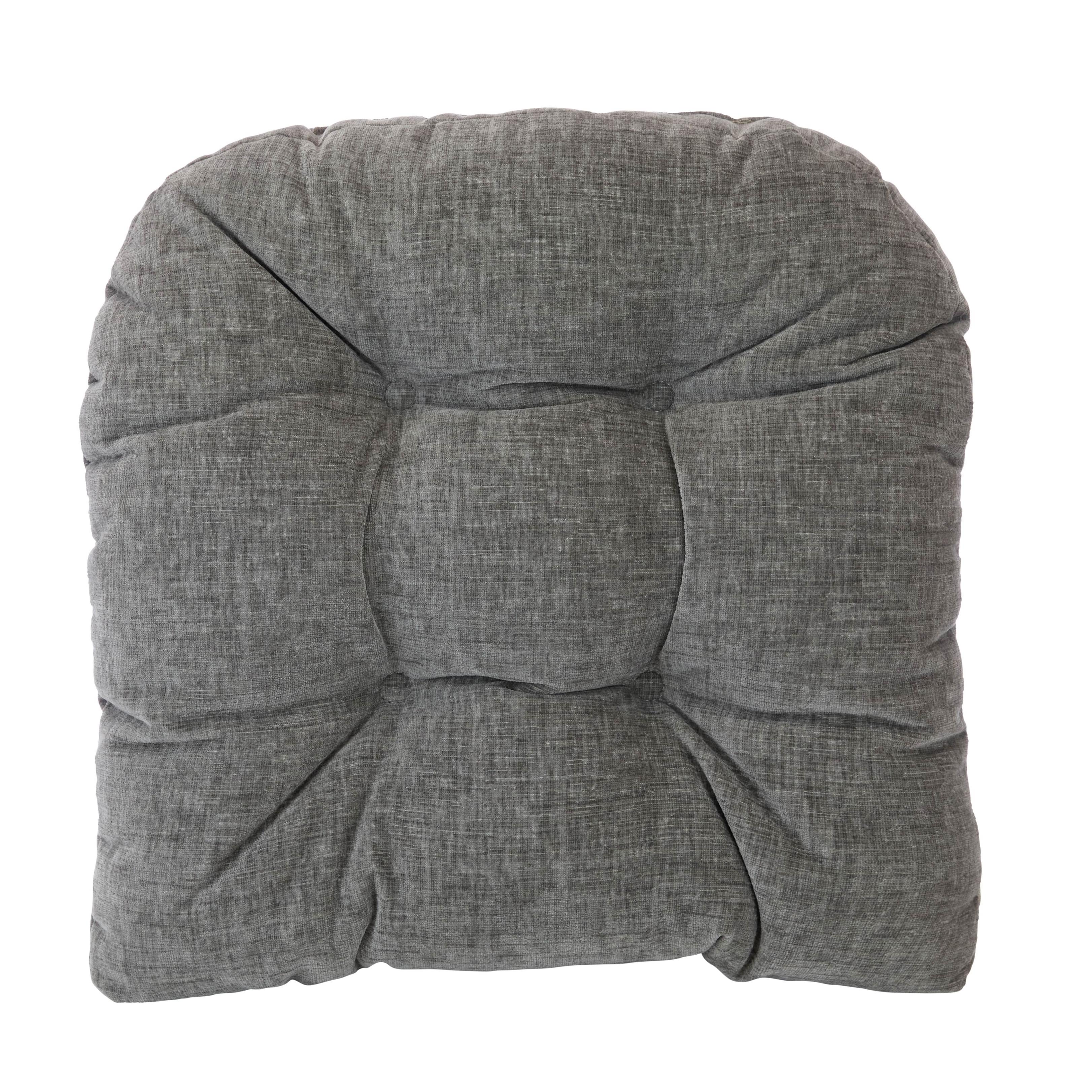 Gripper Non-Slip Plush 17-inch Chair Cushion - Set of 2
