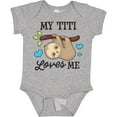 thumbnail image 3 of Inktastic My Titi Loves Me with Sloth and Hearts Boys or Girls Baby Bodysuit, 3 of 5